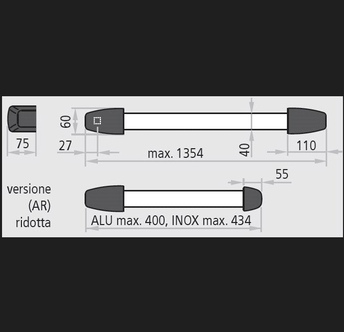 Maniglione antipanico per seconda anta NINZ TWIST TWA 4204301.010 - Cod.  4204301.010 - ToolShop Italia