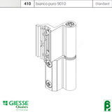 Cerniera per serramento alluminio nodo C001, modello flash base cod. 00120 Giesse