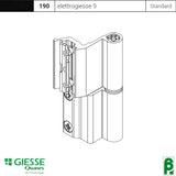 Cerniera per serramento alluminio nodo C007, modello flash base cod. 00128 Giesse