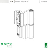 Cerniera per serramento alluminio nodo C007, modello flash base cod. 00128 Giesse