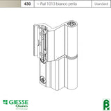 Cerniera per serramento alluminio nodo C007, modello flash base cod. 00128 Giesse