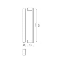 Maniglione Diritto Link per porta, interasse 300 mm, lunghezza 325 mm, Ottone L199 Olivari