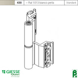 Cerniera per serramento alluminio nodo C007, modello flash base 3a anta cod. 00129 Giesse