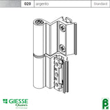 Cerniera per serramento alluminio nodo C015, modello flash base 3a anta cod. 00143 Giesse