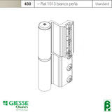 Cerniera per serramento alluminio per nodo C007, per profili R40-50, modello Celera cod. 00682 Giesse
