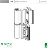 Cerniera per serramento alluminio nodo C015, modello flash base 3a anta cod. 00143 Giesse