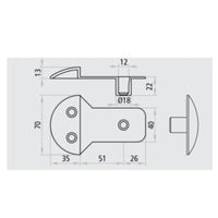 Boccola per pavimento, per anta passiva porta tagliafuoco Proget e Multiuso, materiale Nylon 2401001.001 Ninz