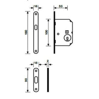 Kit scorrevole maniglie tonde con ditale di trascinamento e serratura con chiave K1201 Valli & Valli