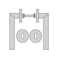 Maniglia Svizzera rosetta e bocchetta tonda foro patent 103.236.B.60 Fimet