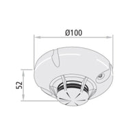 Rilevatore fumo e calore RFC CE, per centralina monozona, dimensioni 52x100 mm, finitura Bianco 2602006.006 Ninz