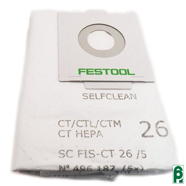 Sacchetto Filtro Festool SELFCLEAN SC FIS-CT 26/5 - Per Aspirapolvere CT 26, Riutilizzabile, Per Polvere Classe L - Foto 9