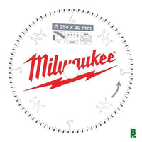 Sega Circolare Per Alluminio Mm.254 4932471318 Milwaukee Lame